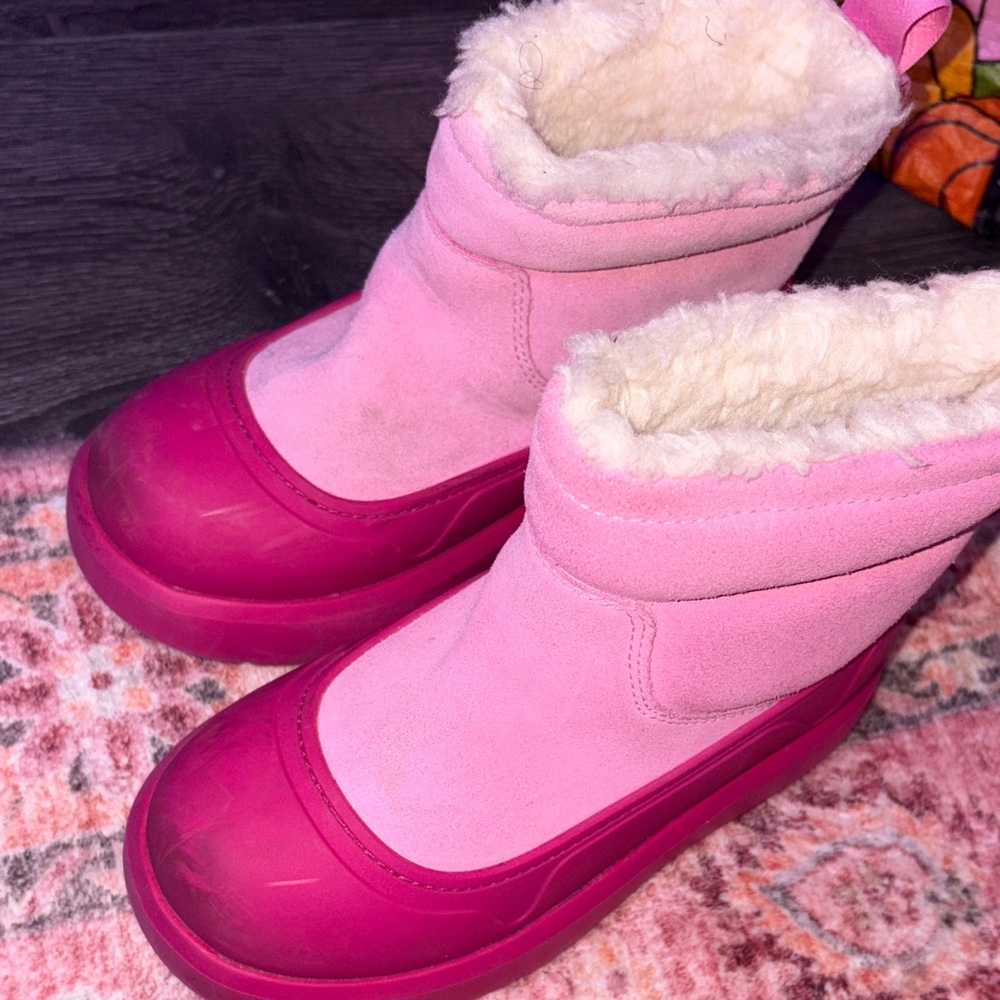 UGG Pink Kids Snow Boots